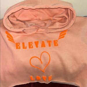 Elevate Love Hoodie - Peach and Orange